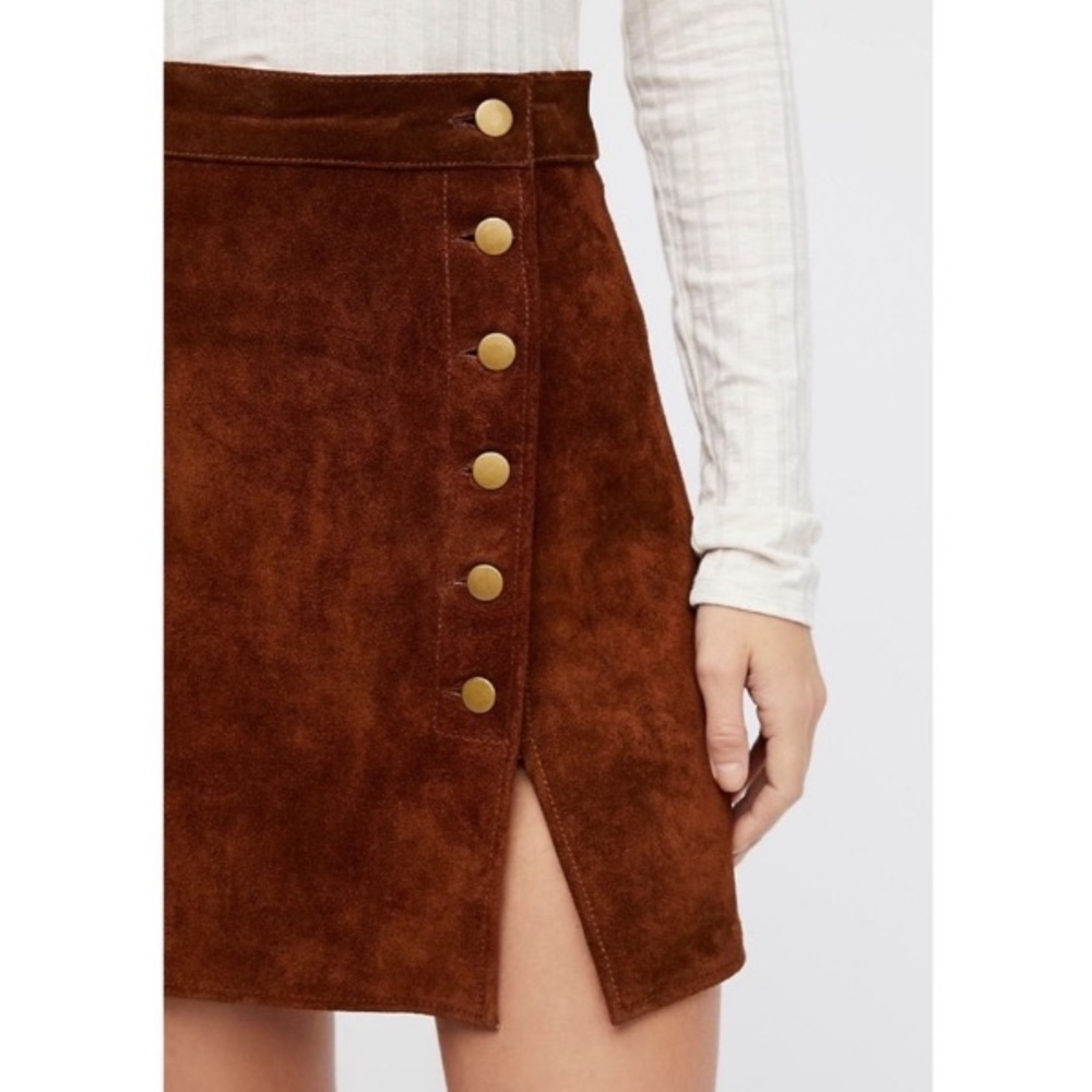 Free People x Understated Leather suede skirt